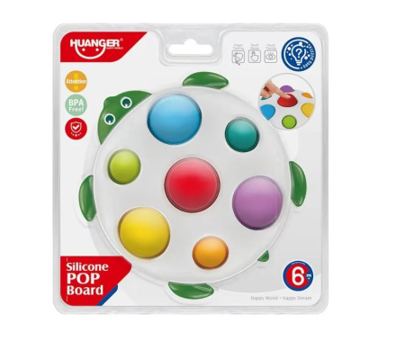 1–2 ani - Broască țestoasă senzorială Pop It pentru motricitate bebe