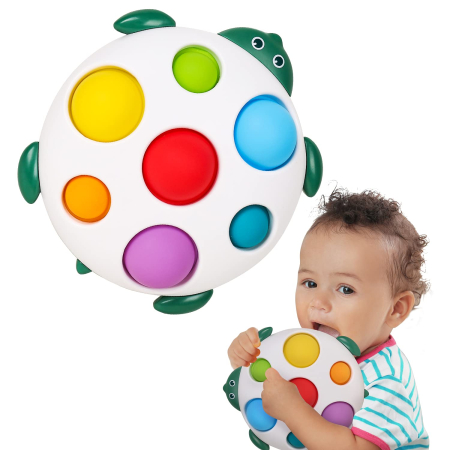 Broască țestoasă senzorială Pop It pentru motricitate bebe [3]