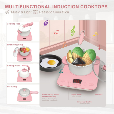 Bucătărie de jucărie Dream – cu lumini, sunete și abur realist, set complet pentru joacă creativă [3]