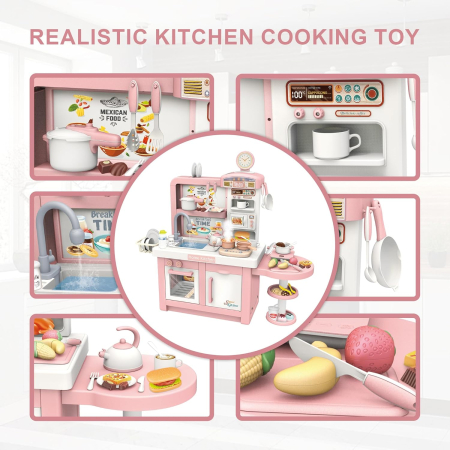 Bucătărie de jucărie Dream – cu lumini, sunete și abur realist, set complet pentru joacă creativă [2]