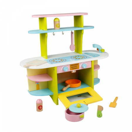 Jucarii de lemn - Bucătărie Montessori din lemn 48×42 cm – joc de rol pentru copii 3 ani+