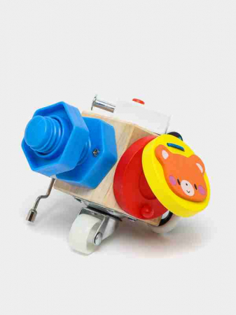 Busy Cube Montessori – cub senzorial 3-în-1 din lemn pentru copii 3 ani+ [2]