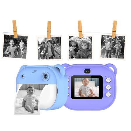 Camera foto/video pentru copii cu imprimantă foto instantanee, filtre si jocuri [2]