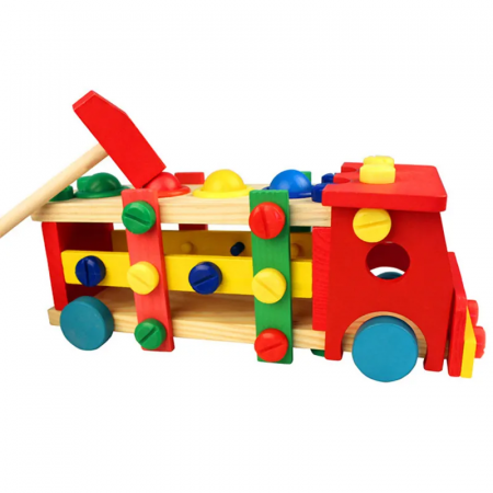 Camion multifuncțional 2-în-1 din lemn – rol play și sortare | ZukiToys.ro [1]