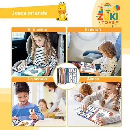 Carte cu activități Quiet Book cu stickere reutilizabile | ZuKiToys.ro [1]