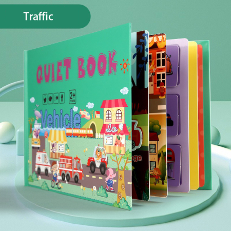 Carte cu activități Quiet Book cu stickere reutilizabile | ZuKiToys.ro [4]