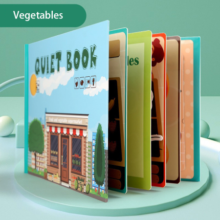 Carte cu activități Quiet Book cu stickere reutilizabile | ZuKiToys.ro [6]