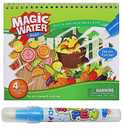 Carti de Colorat & Activitati Creative - Carte de colorat cu apă - Fructe si legume