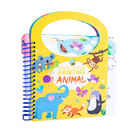 Carti de Colorat & Activitati Creative - Carte de colorat cu apă „Magic Water Painting – Animal”