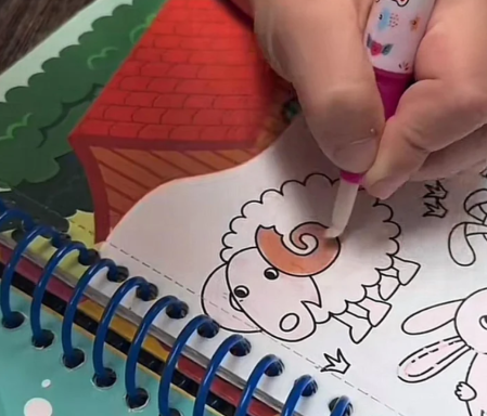 Carte de colorat cu apă „Magic Water Painting – Animal” [4]