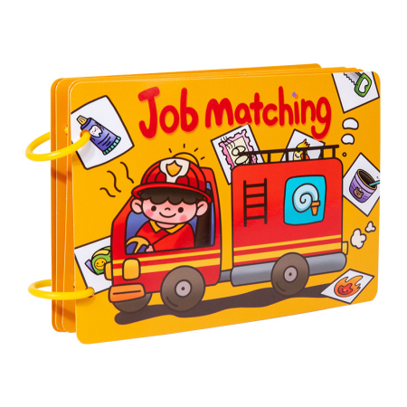 Jucarii sub 59 lei - Carte educativă Busy Book cu stickere repoziționabile – Asocieri de meserii