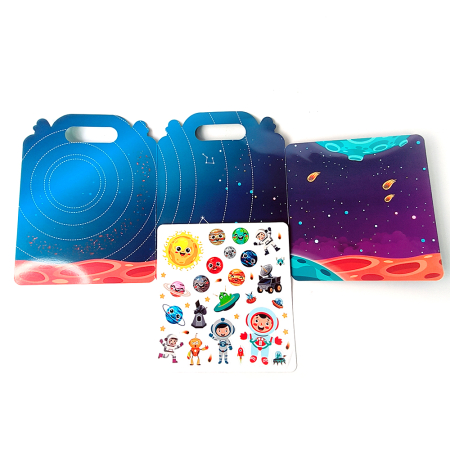 Carte educativă cu stickere reutilizabile – Explorarea spațiului (40 piese) [4]