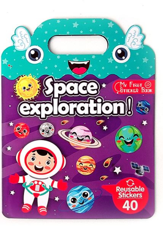 Toate Jucariile pentru Copii - Carte educativă cu stickere reutilizabile – Explorarea spațiului (40 piese)