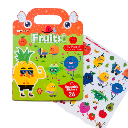 Carte educativă cu stickere reutilizabile – Fructe (26 piese) [1]