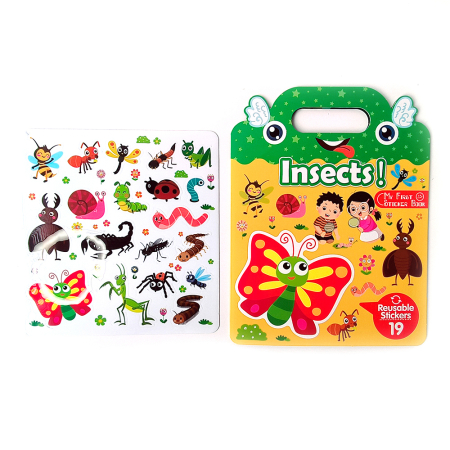 Carte educativă cu stickere reutilizabile – Insecte (19 piese) [4]