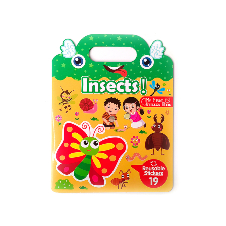 Toate Jucariile pentru Copii - Carte educativă cu stickere reutilizabile – Insecte (19 piese)