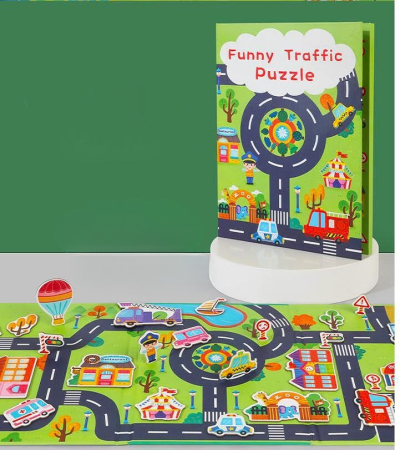 Toate Jucariile pentru Copii - Carte educativă cu stickere reutilizabile – trafic, 30 piese