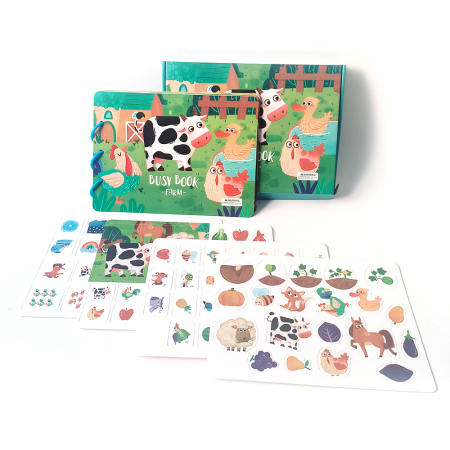 Carte educativă reutilizabilă Busy Book – Animale de fermă [2]