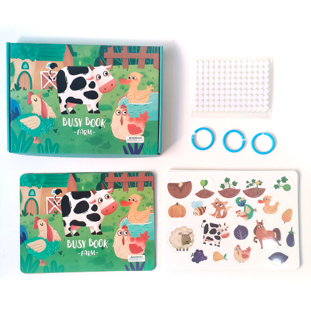 Carte educativă reutilizabilă Busy Book – Animale de fermă [1]