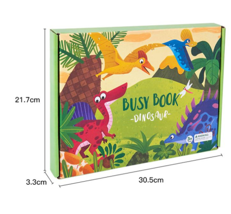 Carte educativă reutilizabilă Busy Book – Dinozauri [3]