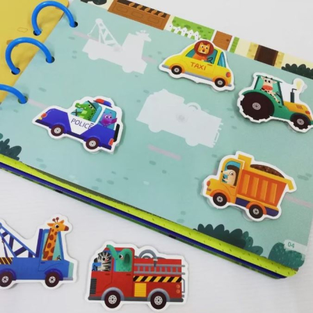 Carte educativă reutilizabilă Busy Book – Vehicule și trafic [1]