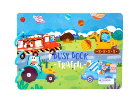 Carti cu Apa & Reutilizabile - Carte educativă reutilizabilă Busy Book – Vehicule și trafic