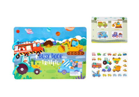 Carte educativă reutilizabilă Busy Book – Vehicule și trafic [2]