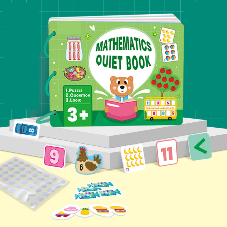 Carte educativă reutilizabilă Montessori – tematică matematică pentru copii 36+ [1]