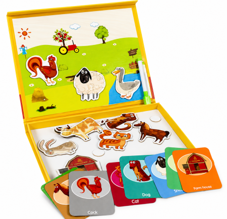 Carte Magnetică și Puzzle 2 în 1 – Ferma Animalelor [1]