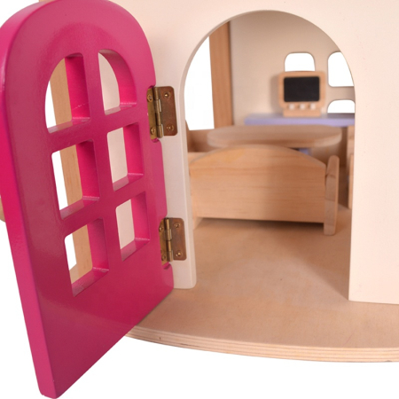 Căsuță de păpuși Jumbo Pink House cu mobilier [4]