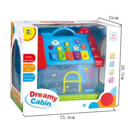 Căsuță interactivă cu activități, lumini și sunete – jucărie educativă senzorială 12+ [2]