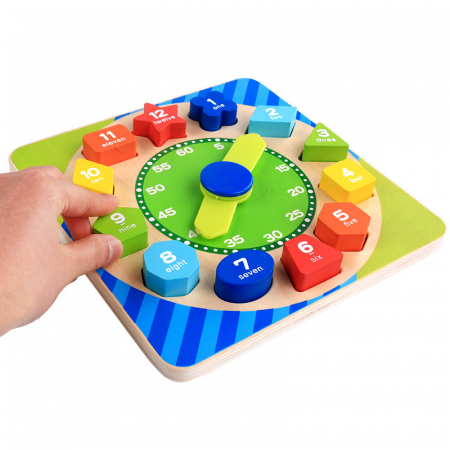 Ceas educativ din lemn tip puzzle 18+ [1]