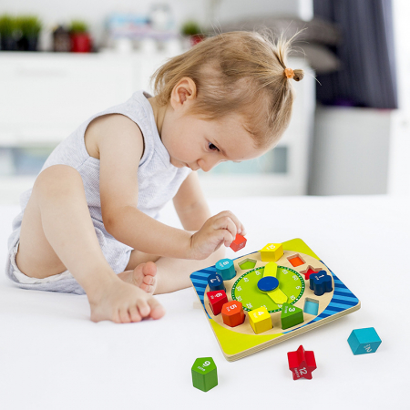 Ceas educativ din lemn tip puzzle 18+ [3]