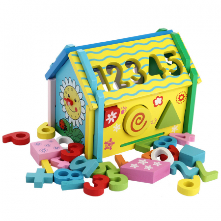 Centru de activitati din lemn – jucarie Montessori pentru invatare timpurie