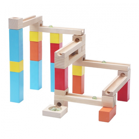 Puzzle lemn - Circuit jucărie din lemn – 42 piese | ZukiToys.ro