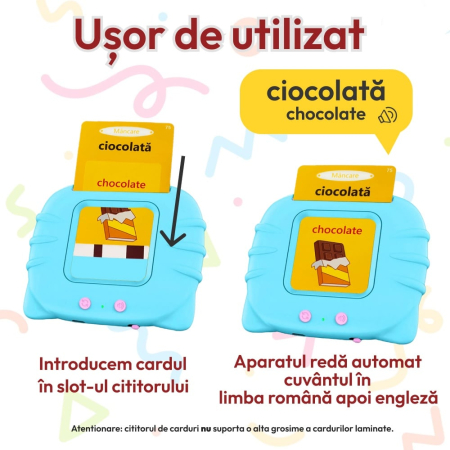 Cititor audio de carduri bilingv – Română & Engleză (224 carduri / 448 cuvinte) [1]