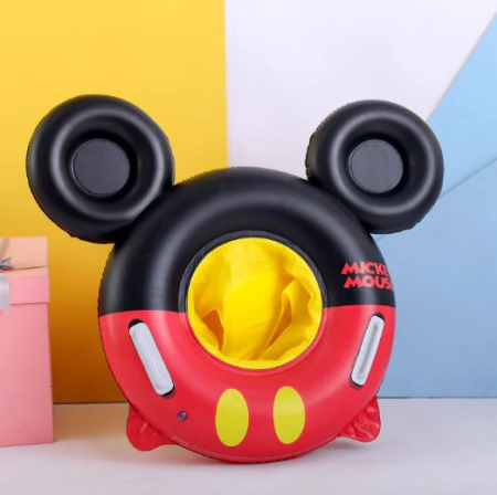 Colac gonflabil pentru copii cu chiloțel Mickey Mouse – model roșu interactiv [3]