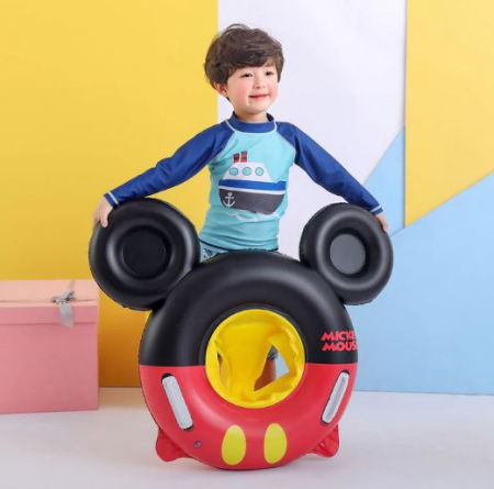 Colac gonflabil pentru copii cu chiloțel Mickey Mouse – model roșu interactiv [1]