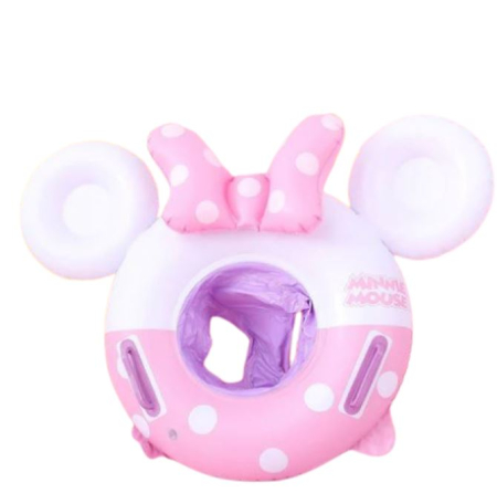 Colaci & Saltele Gonflabile - Colac gonflabil pentru copii cu chiloțel Minnie Mouse – model roz interactiv