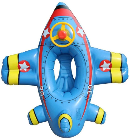 Colac gonflabil pentru copii cu volan și spătar – model avion [2]