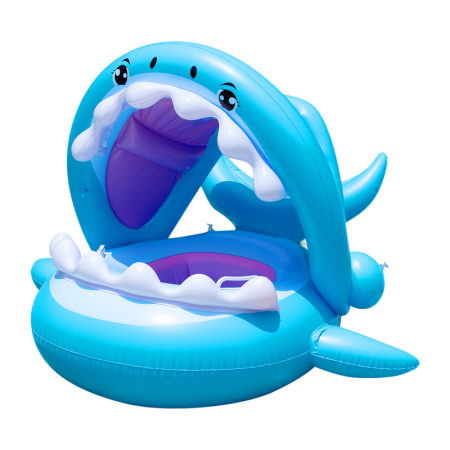 Joaca de Vara & Apa - Colac gonflabil pentru copii – model rechin albastru