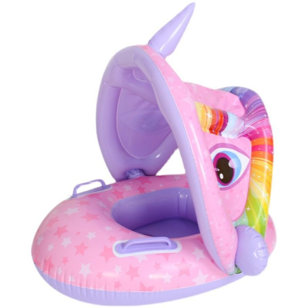 Joaca de Vara & Apa - Colac gonflabil pentru copii – model Unicorn