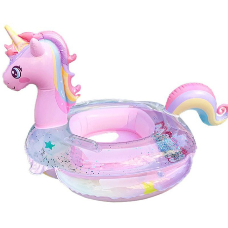 Colaci & Saltele Gonflabile - Colac gonflabil pentru copii tip unicorn – model Rainbow multicolor