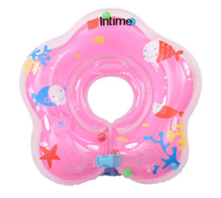 Joaca de Vara & Apa - Colac gonflabil pentru gât bebeluși pentru băiță și înot în siguranță ( Roz )