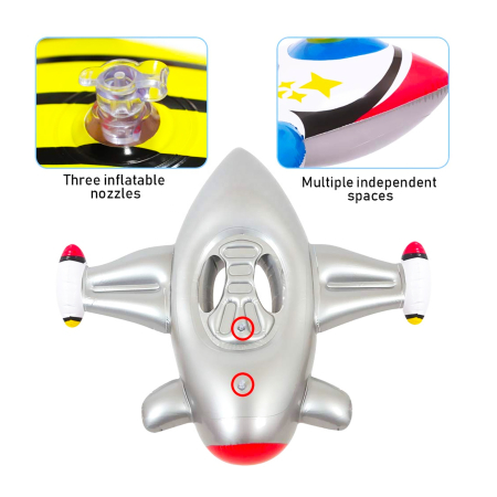 Colac gonflabil tip avion cu volan – model multicolor [3]