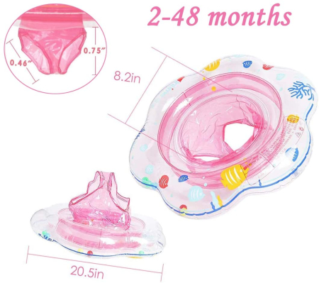 Colac de inot pentru bebeluși cu chiloțel ( roz ) [3]