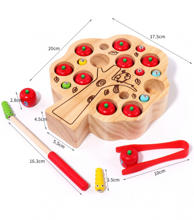 Copacul cu mere din lemn – Joc matematică și motricitate | ZukiToys.ro [3]