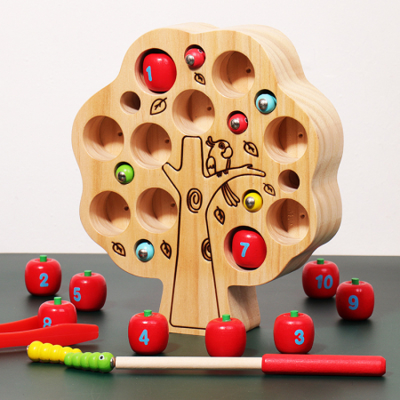 Copacul cu mere din lemn – Joc matematică și motricitate | ZukiToys.ro [2]