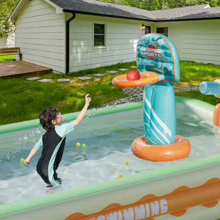 Coș de baschet gonflabil pentru piscină si curte cu minge inclusă [2]
