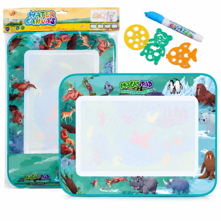 Toate Jucariile pentru Copii - Covoraș magic Water Canvas Animals Kingdom pentru desen cu apă